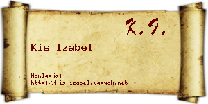 Kis Izabel névjegykártya